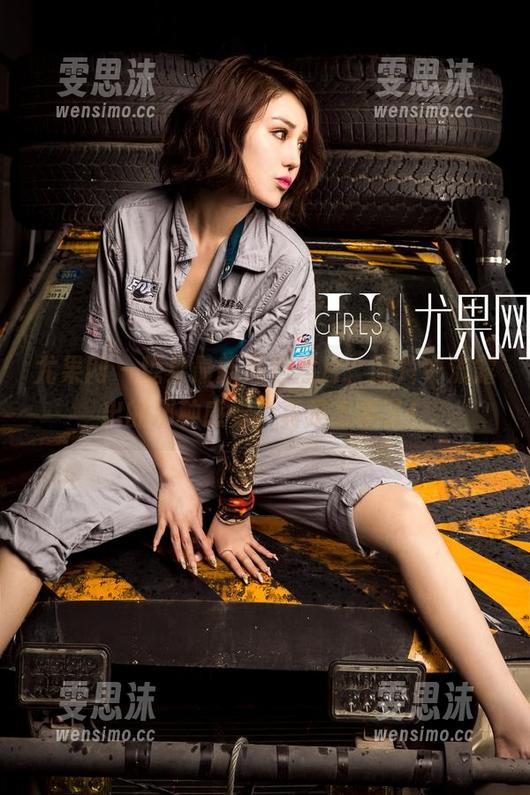 尤果网 - 糖果最新黑色照片，图片中流露出的那种感觉，真是太绝了！