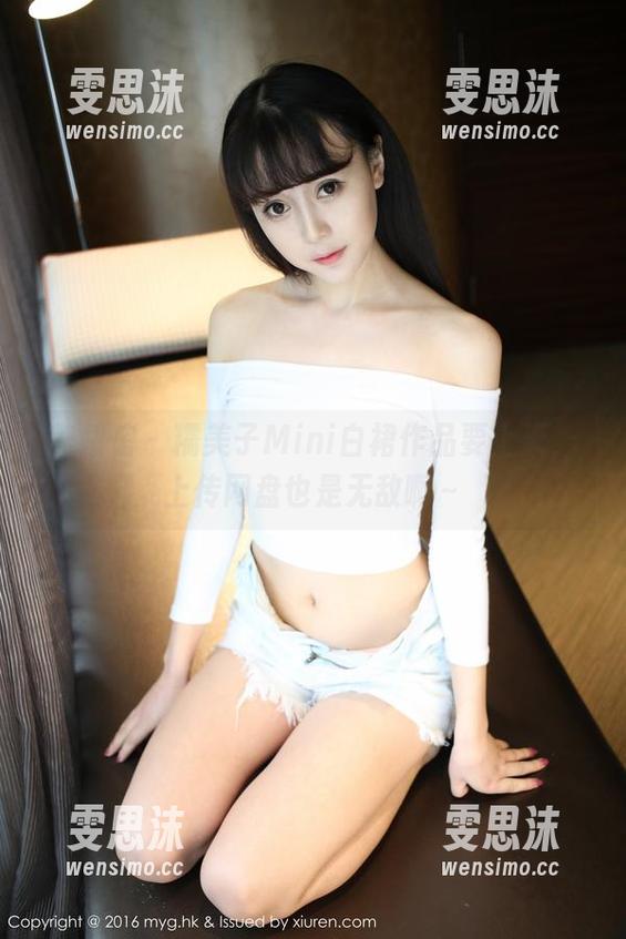 美媛馆 - 糯美子Mini白裙作品要上天，上传网盘也是无敌啊～